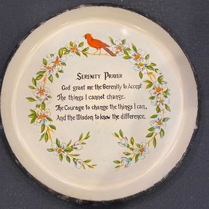 Vintage serenity prayer tray